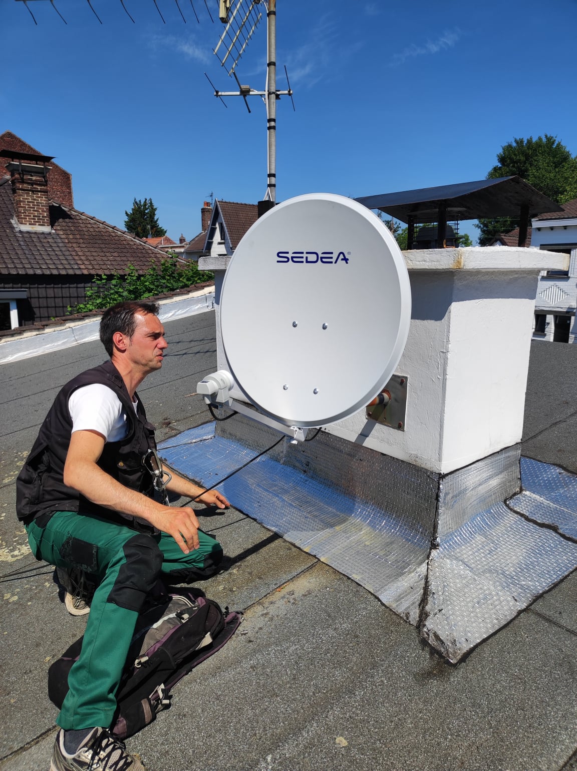 Installation parabole